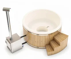 Houtgestookte Hottub - 6-8 Personen - Wit -Opblaasbare Jacuzzi Verkoop 3 4 1