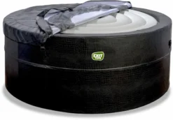 EXIT TOYS EXIT Leather Premium Opbouw Spa - 4-6 Persoons 17 EXIT TOYS EXIT Leather Premium Opbouw Spa - 4-6 Persoons -Opblaasbare Jacuzzi Verkoop exit leather premium 6 opblaasbare spa cover half open