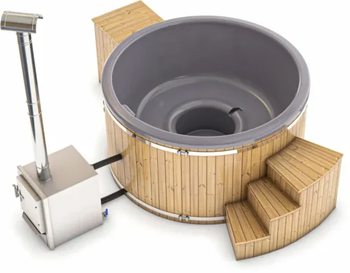Houtgestookte Hottub Met Filteraansluiting - 4-6 Personen - Grijs 8 Houtgestookte Hottub Met Filteraansluiting - 4-6 Personen - Grijs -Opblaasbare Jacuzzi Verkoop grijs 3 4 1 1