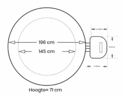 Intex Pure Spa Greywood Deluxe Opblaasbare Spa - 4 Persoons -Opblaasbare Jacuzzi Verkoop intex greywood deluxe 4persoons afmetingen