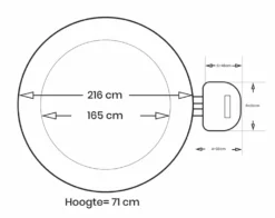 Intex Pure Spa Greywood Deluxe Opblaasbare Spa - 6 Persoons -Opblaasbare Jacuzzi Verkoop intex greywood deluxe 6persoons afmetingen