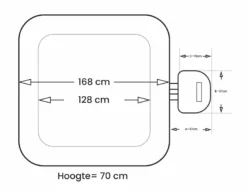 NetSpa Caïman Opblaasbare Spa - 4 Persoons -Opblaasbare Jacuzzi Verkoop netspa caiman afmetingen