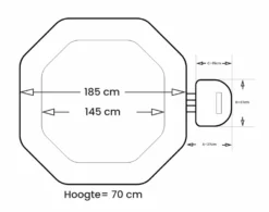 NetSpa Python Opblaasbare Spa - 6 Persoons -Opblaasbare Jacuzzi Verkoop netspa python afmetingen